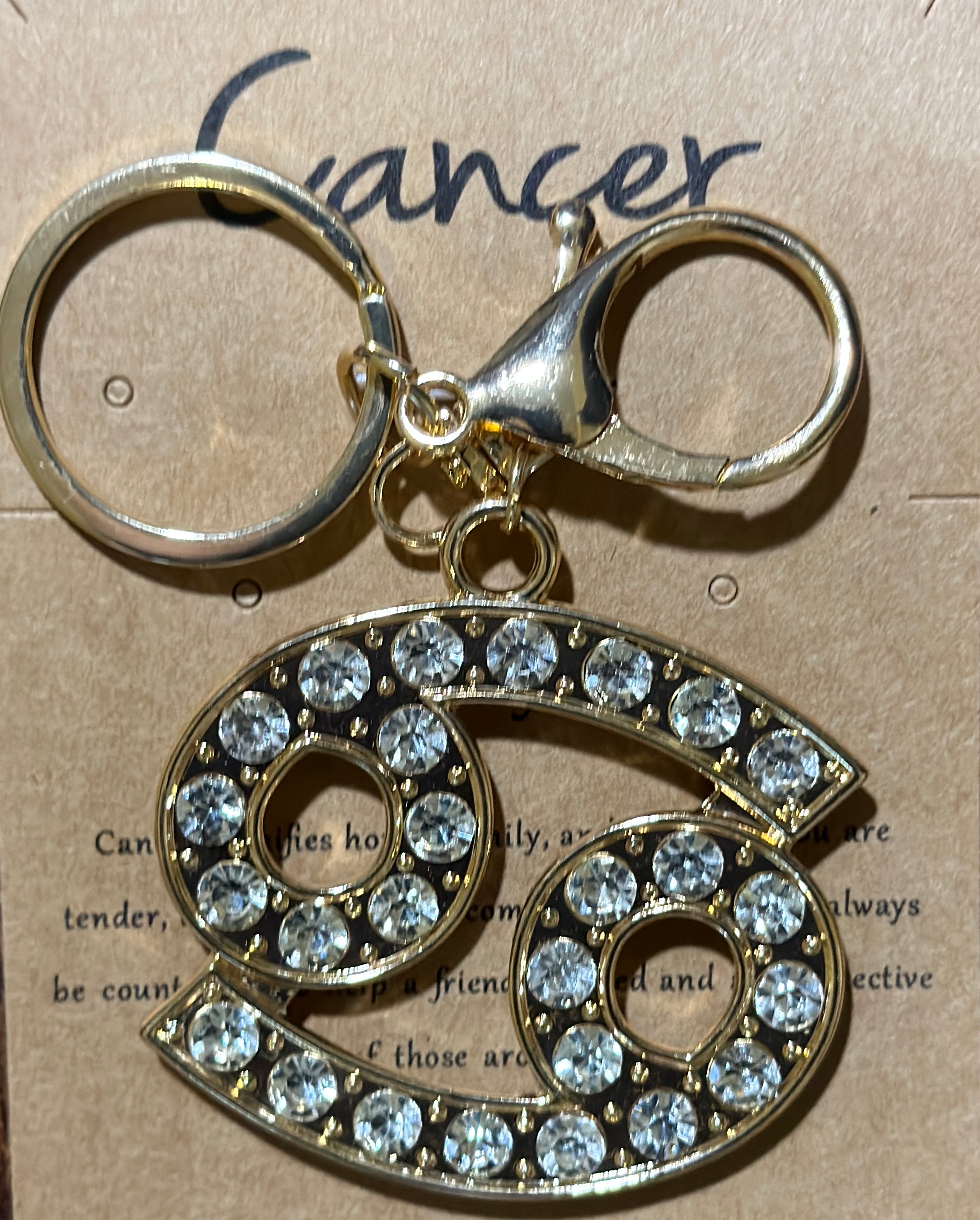 Cancer zodiac keychain/bag charm