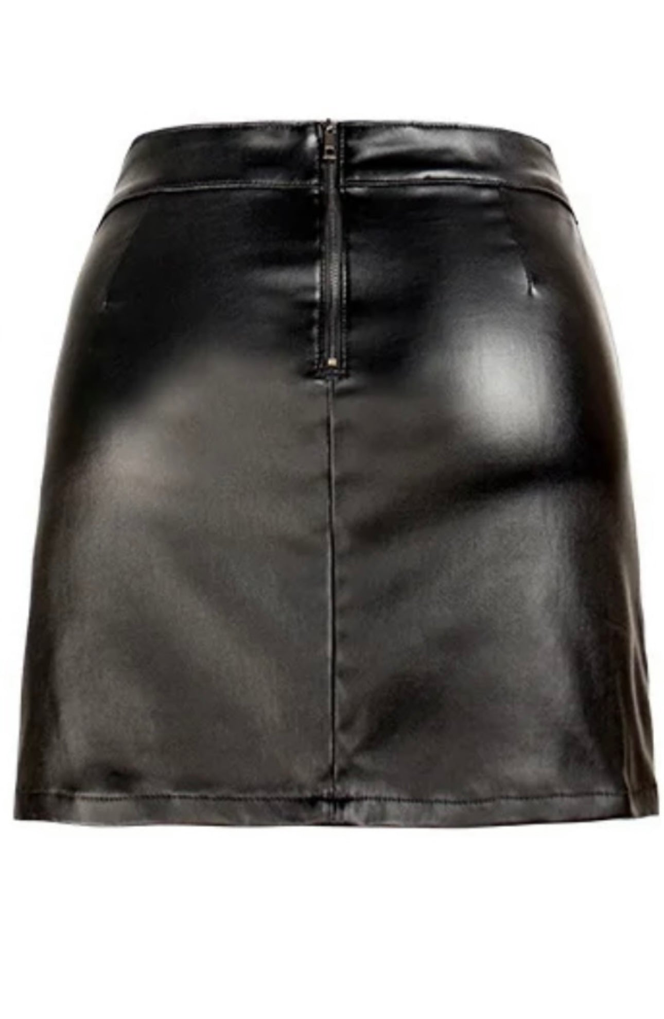 Leather mini skirt